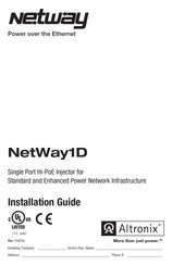 Altronix NetWay1D Installation Manual