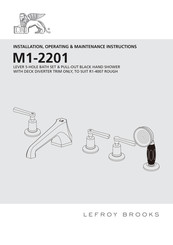 Lefroy Brooks M1-2201 Installation, Operating,  & Maintenance Instructions