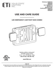 ETI Solid State Lighting EM-ELC-R-RC Use And Care Manual