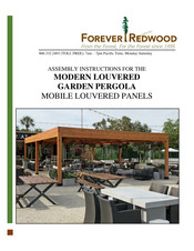 Forever Redwood MODERN LOUVERED GARDEN PERGOLA Assembly Instructions Manual