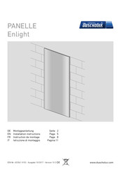 Duscholux PANELLE Enlight Installation Instructions Manual