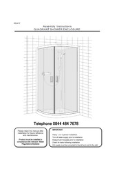 Better Bathrooms QUADRANT Assembly Instructions Manual