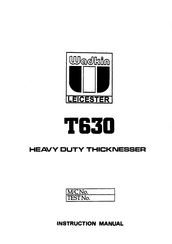 Wadkin T630 Instruction Manual