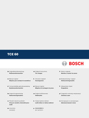Bosch TCE 60 Original Instructions Manual