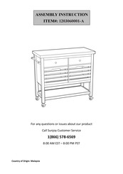 Sunjoy 1203060001-A Assembly Instruction Manual