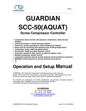 Guardian SCC-50 Operation And Setup Manual