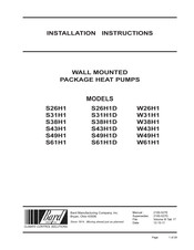 Bard S61H1D Installation Instructions Manual