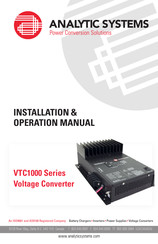 Analytic Systems VTC1000 Series Installation & Operation Manual