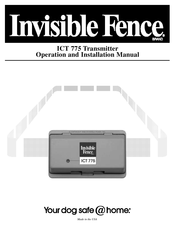INVISIBLE FENCE ICT 775 Operation And Installation Manual
