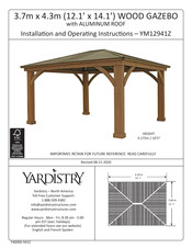 Yardistry YM12941Z Installation And Operating Instructions Manual