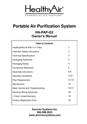 HealthyAir HA-PAP-G2 Owner's Manual