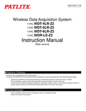 Patlite WDR-LE-Z2 Instruction Manual