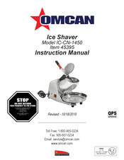 Omcan IC-CN-1450 Instruction Manual
