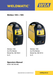Wia Weldmatic Weldarc 145i Operator's Manual