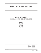 Bard YL602-C0Z Installation Instructions Manual