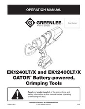 Textron GREENLEE GATOR EK1240LT/X Operation Manual