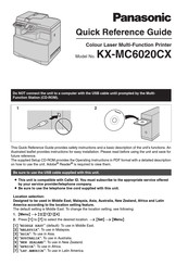 Panasonic KX-MC6020CX Quick Reference Manual