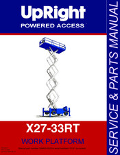 Upright X27-33RT Service & Parts Manual
