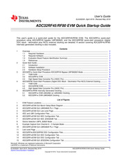 Texas Instruments ADC32RF80 EVM Quick Start Up Manual