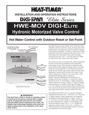 heat-timer DiGi-SPAN HWE-MOV DIGI-Elite Assembly, Installation And Operation Instructions
