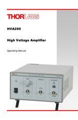 THORLABS HVA200 Operating Manual