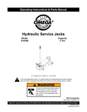 SFA OMEGA 21030B Operating Instructions & Parts Manual