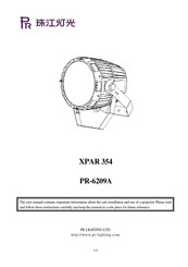 Pr Lighting XPAR 354 Owner's Manual