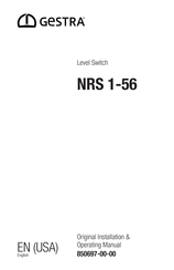 GESTRA NRS 1-56 Original Installation & Operating Manual