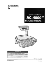 ISHIDA AC-4000E Service Manual
