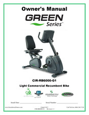GREEN SERIES FITNESS CIR-RB6000-G1 Owner's Manual