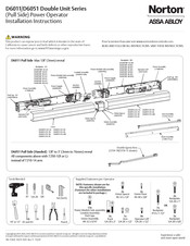 Assa Abloy Norton D6001COV-44 Installation Instructions Manual