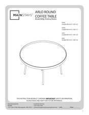 Mainstays ARLO MS18-D1-1007-26 Assembly Instructions Manual