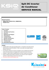 Klimaire KSIQ024-H216-I Service Manual