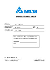 Delta HEX110QA Specification And Manual