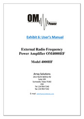 Om Power OM4000HF User Manual