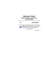 Wood-mizer ST Safety, Operation, Maintenance & Parts Manual