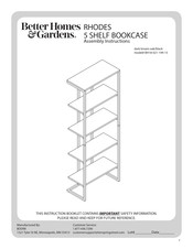 Better Homes and Gardens RHODES BH18-021-199-15 Assembly Instructions Manual