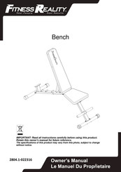 Fitness Reality 2804.1-022316 Owner's Manual