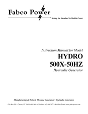 Fabco Power HYDRO 500X-50 Instruction Manual