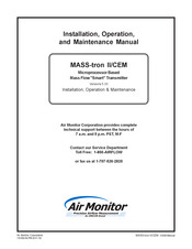Air Monitor MASS-tron II/CEM Installation, Operation And Maintenance Manual