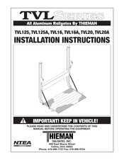 THIEMAN NTEA TVL125 Installation Instructions Manual