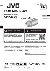 JVC Everio R GZ-R440U Basic User's Manual