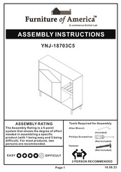 Furniture of America YNJ-18703C5 Assembly Instructions Manual
