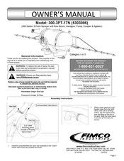 Fimco 5303086 Owner's Manual