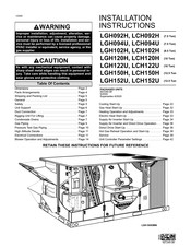 Lennox LGH150H Installation Instructions Manual