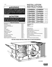 Lennox LCH150H Installation Instructions Manual