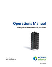 Aquion Energy S20-0080 Operation Manual