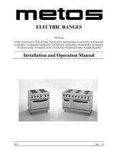 Metos 74/02CEPQ, 74/02CEEPQ Installation And Operation Manual