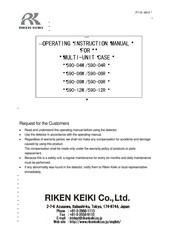 Riken Keiki 590-12R Operating Instructions Manual