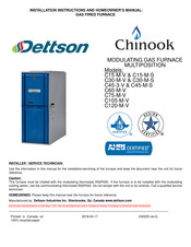 Dettson Chinook C45-3-V Installation Instructions And Homeowner's Manual